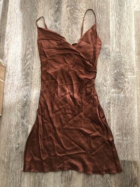 Silk Brown Gown L
